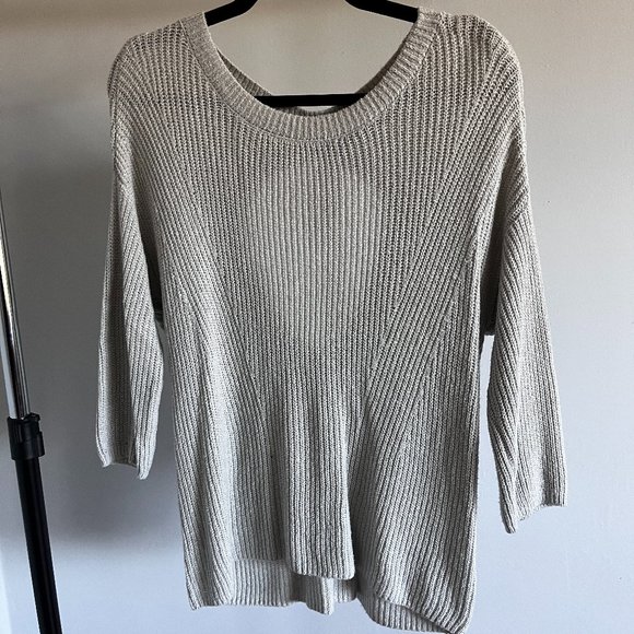 Express | Sweaters | Express Open Back Sweater In Grey | Poshmark